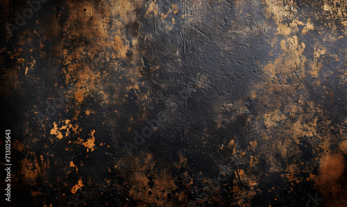 Old grunge copper bronze rustic texture, Generative AI photo