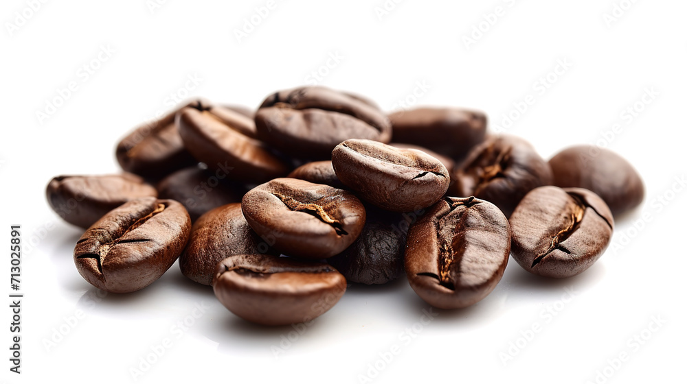 Coffee beans on a white background Coffee beans on a white background