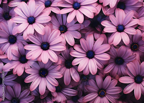 purple daisies with blue center decorative backgrounds