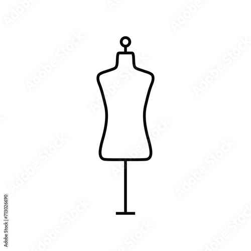 female  mannequin icon vector. Manikin icon