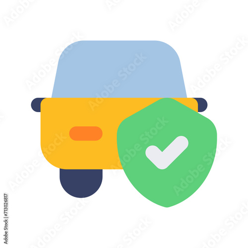 car insurance flat icon