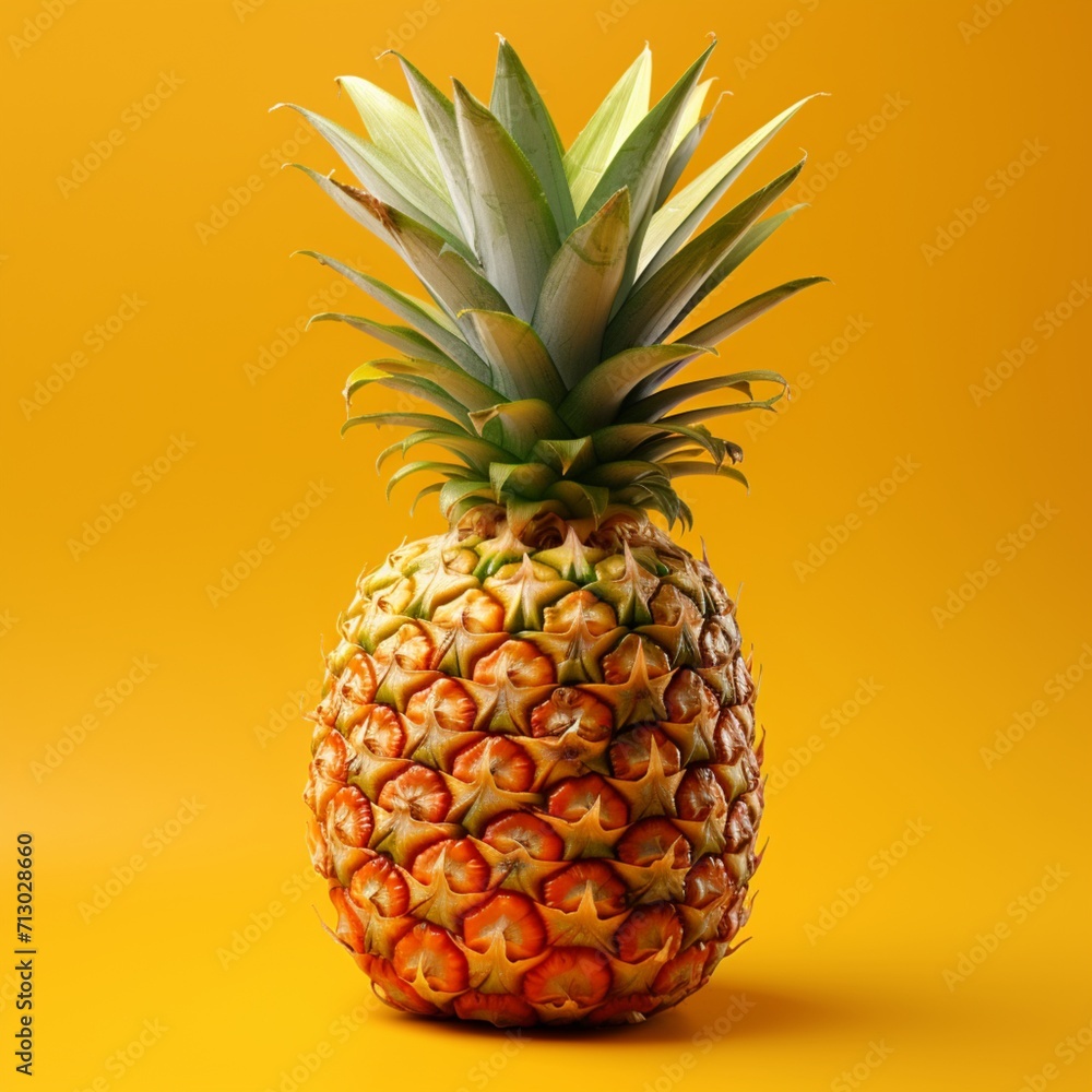 Nice ripe pineapple fruit image Generative AI Nice ripe pineapple fruit image Generative AI
