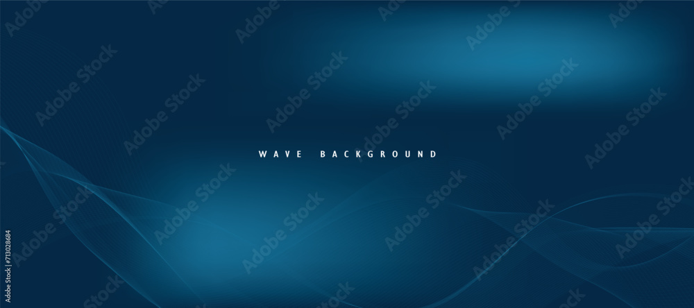 Blue background with flowing wave lines. Futuristic technology concept. Vector illustration Blue background with flowing wave lines. Futuristic technology concept. Vector illustration