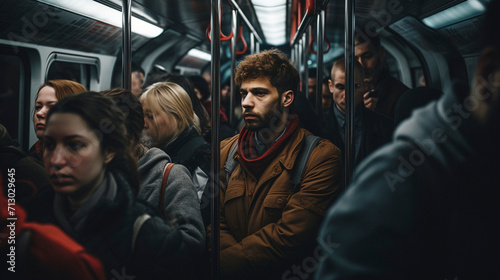 Daily Commute Dynamics: Men in the Heart of Urban Transit, generative ai