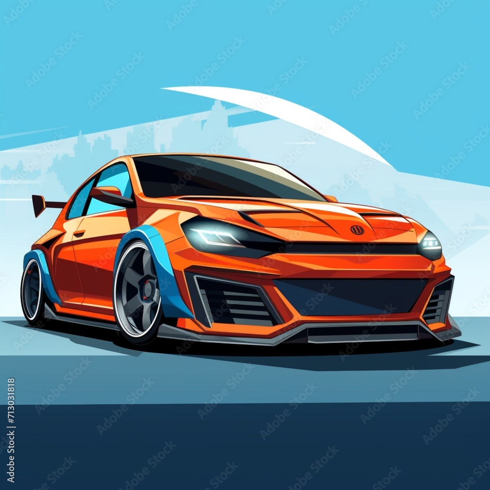 Fototapeta premium Nice vector polo cars images Generative AI