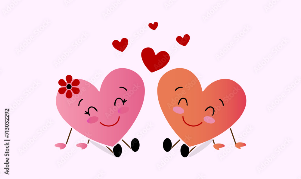 Happy Heart, two hearts with a heart