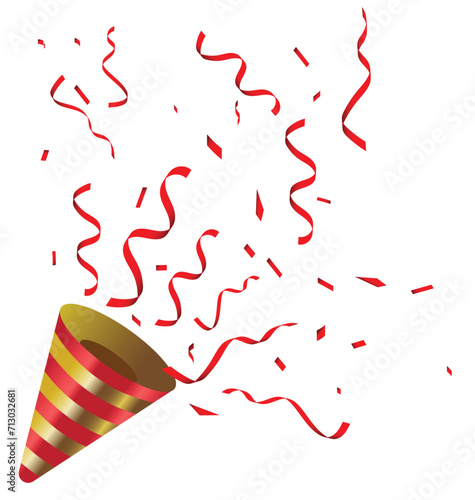 happy birthday background. confetti isolated on transparent background. Bright festive tinsel