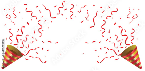 happy birthday background. confetti isolated on transparent background. Bright festive tinsel