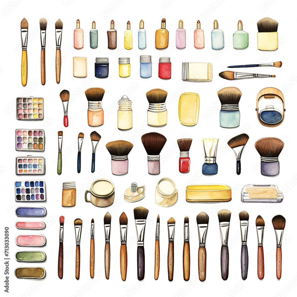 Clipart Bundle Watercolor Art of hand tools element Object and Equipment