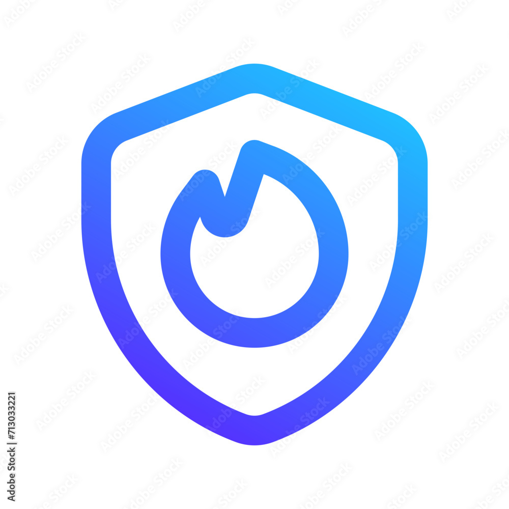 fire prevention gradient icon