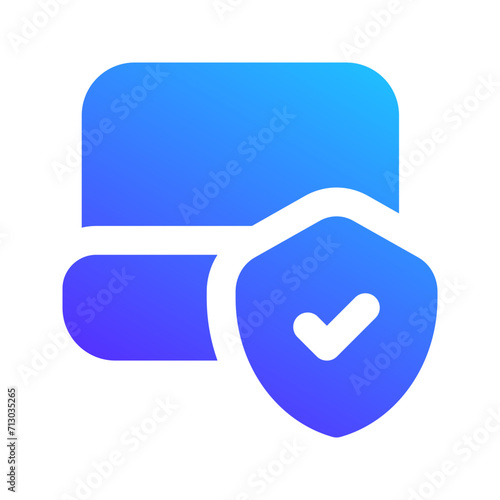 cyber attack gradient fill icon