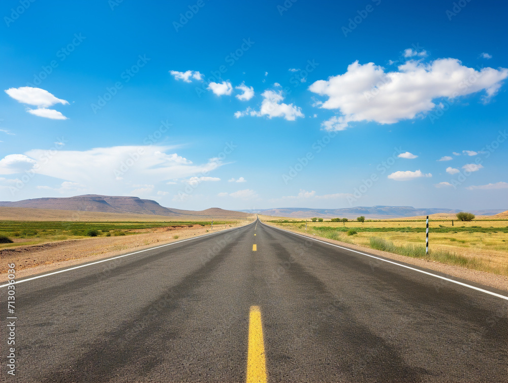 Endless possibilities await as the open road stretches into the horizon, symbolizing freedom and exploration.