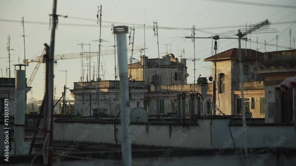 Testaccio buildings view from the roof, Rome, Italy Testaccio buildings view from the roof, Rome, Italy