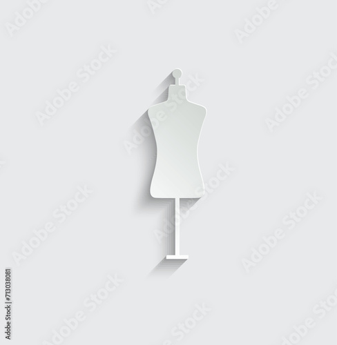 female  mannequin icon vector. Manikin icon