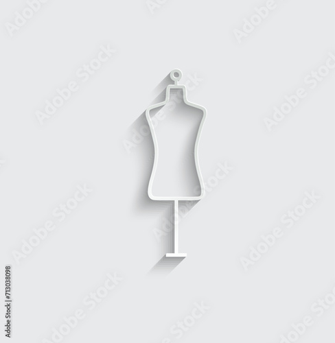 female  mannequin icon vector. Manikin icon