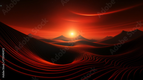 abstract colorful glowing wavy perspective with fractals and curves background 16:9 widescreen wallpapers