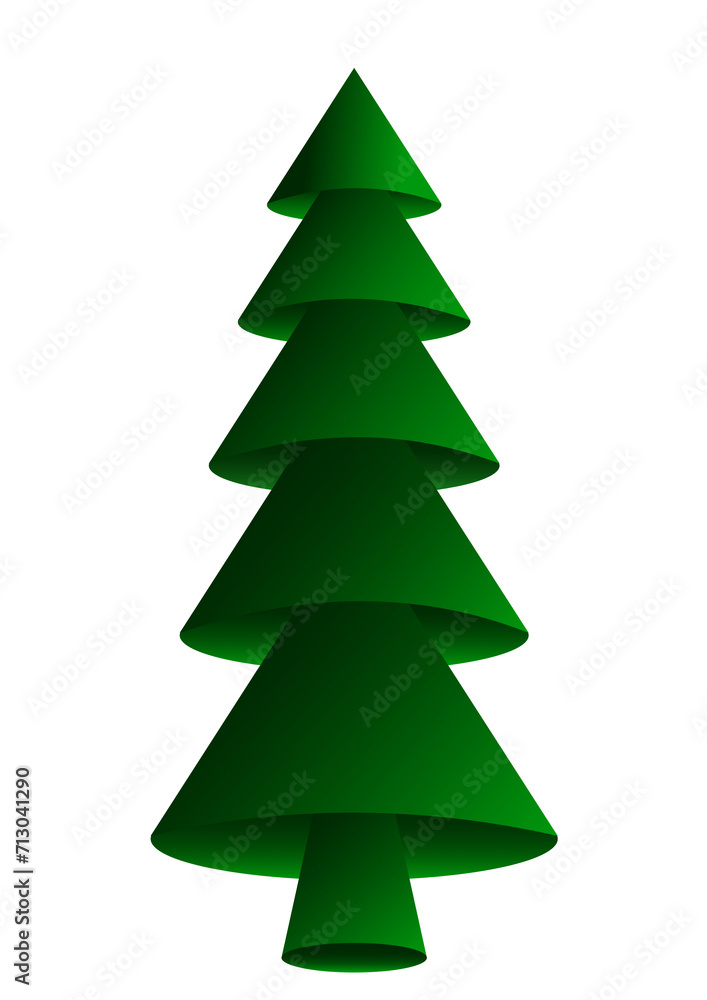 Dessin d'un sapin conique sur fond transparent Dessin d'un sapin conique sur fond transparent