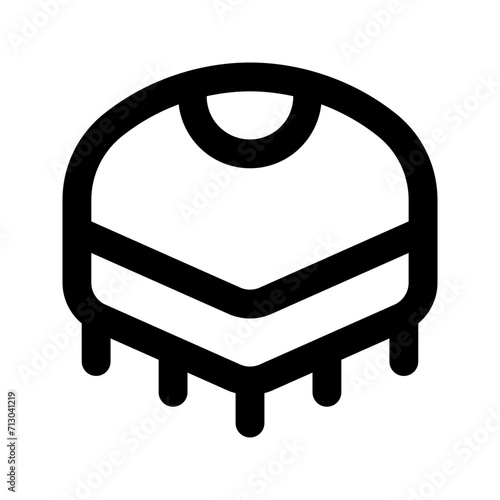 poncho line icon