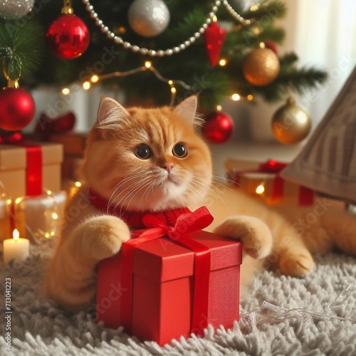 cat and christmas gifts