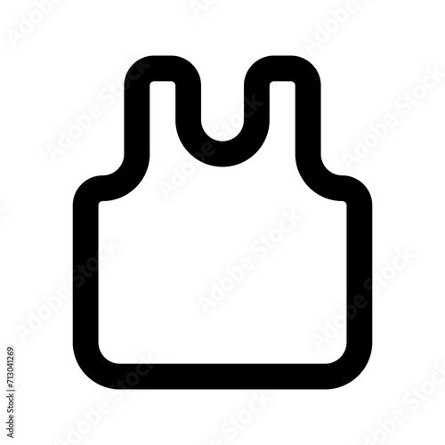 sleeveless shirt line icon
