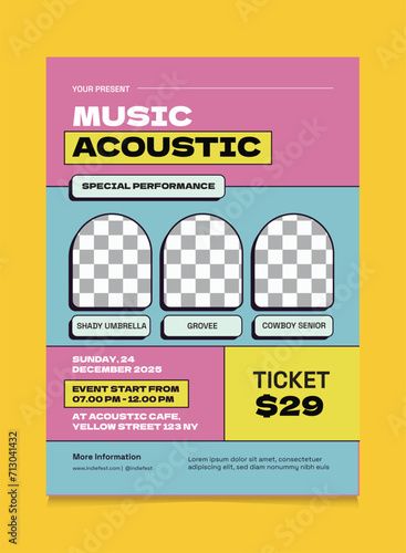 Retro Music Event Poster Template