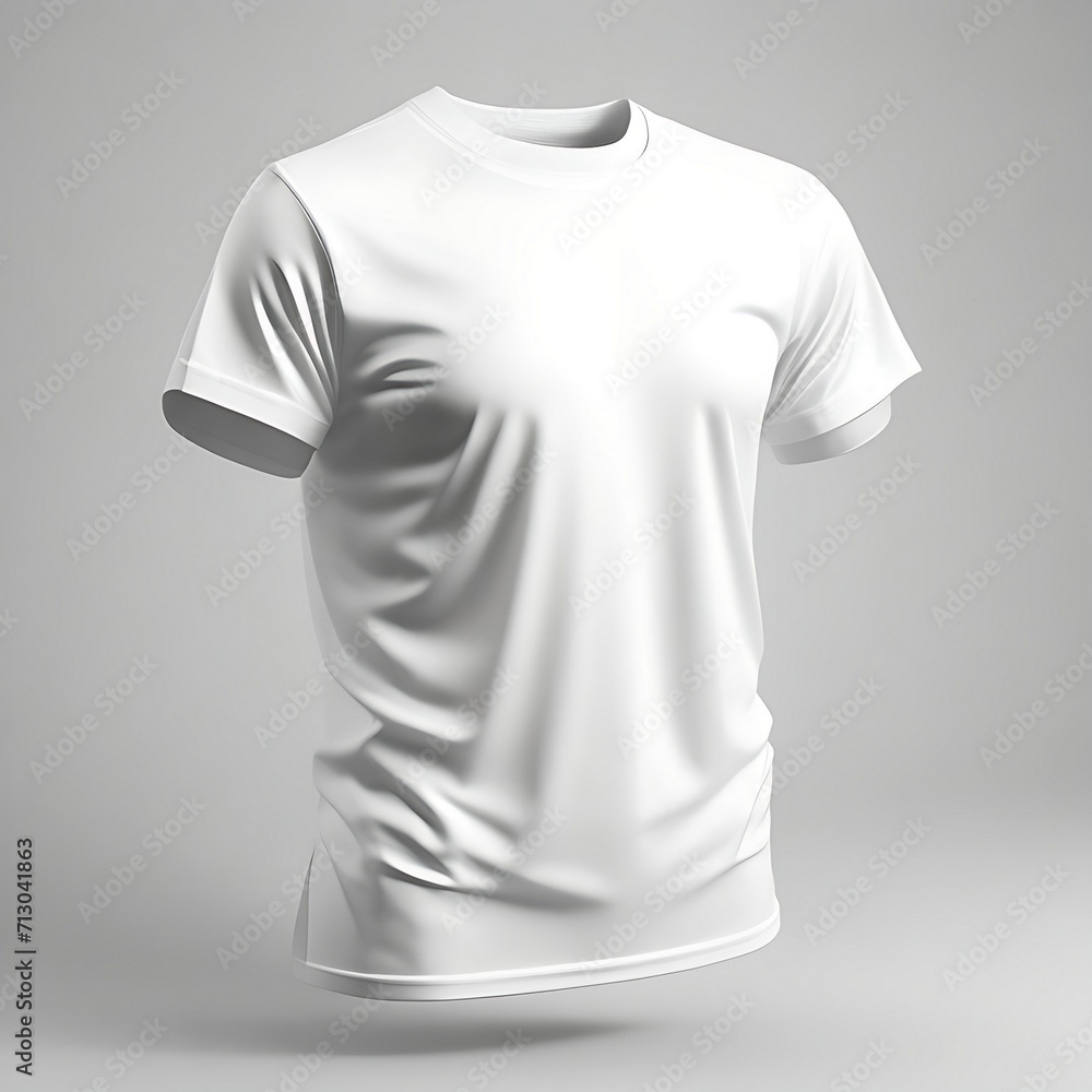 Blank White T-Shirts Mock-up hanging on white wall, front and rear side view. Ready to replace your design
Blank White T-Shirts Mock-up hanging on white wall, front and rear side view. Ready to replace your design