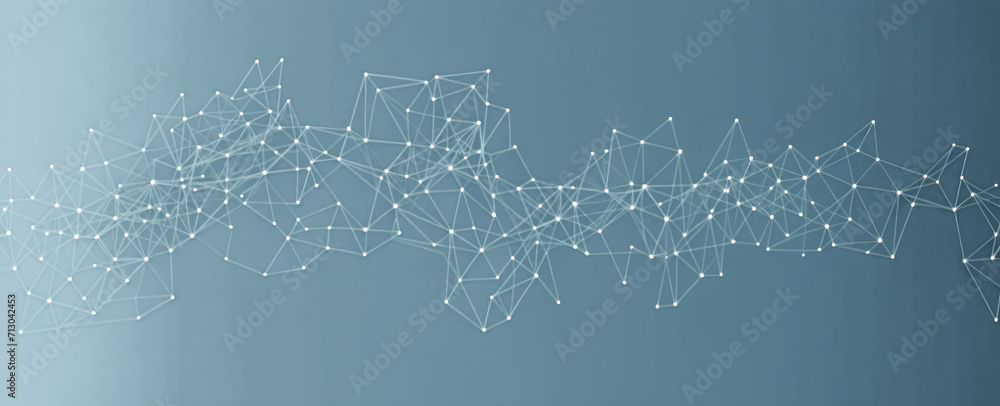 Connect link background. global network technology concept. Network nodes plexus banner. Future perspective backdrop. Circle nodes and line elements - obrazy, fototapety, plakaty 