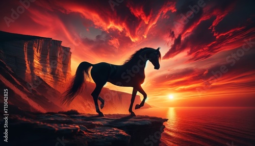 A majestic horse in a fantastic landscape © Franz Rainer
