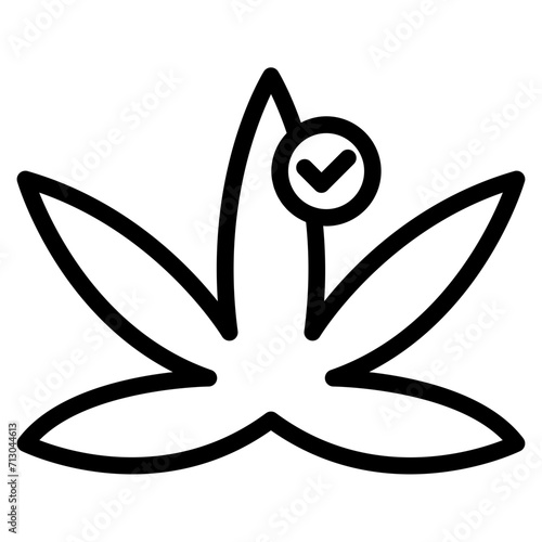 cannabis leaf line 