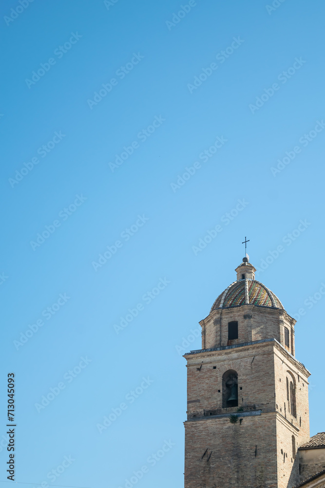 View of bell tower of the church against sky