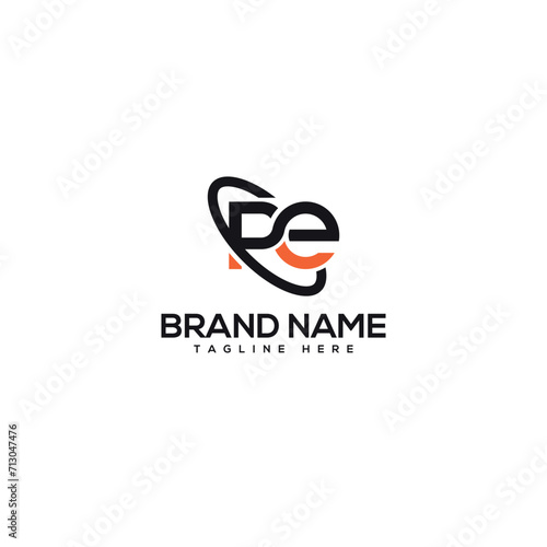 Abstract letter PE EP company Logo Design vector. Initials Business logo.
