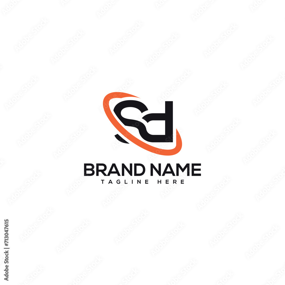 Abstract letter SD DS company Logo Design vector. Initials Business logo.