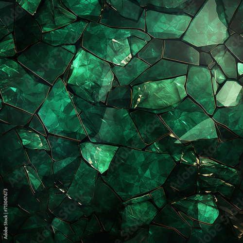 Abstract background with broken glass effect, 3d render, square image