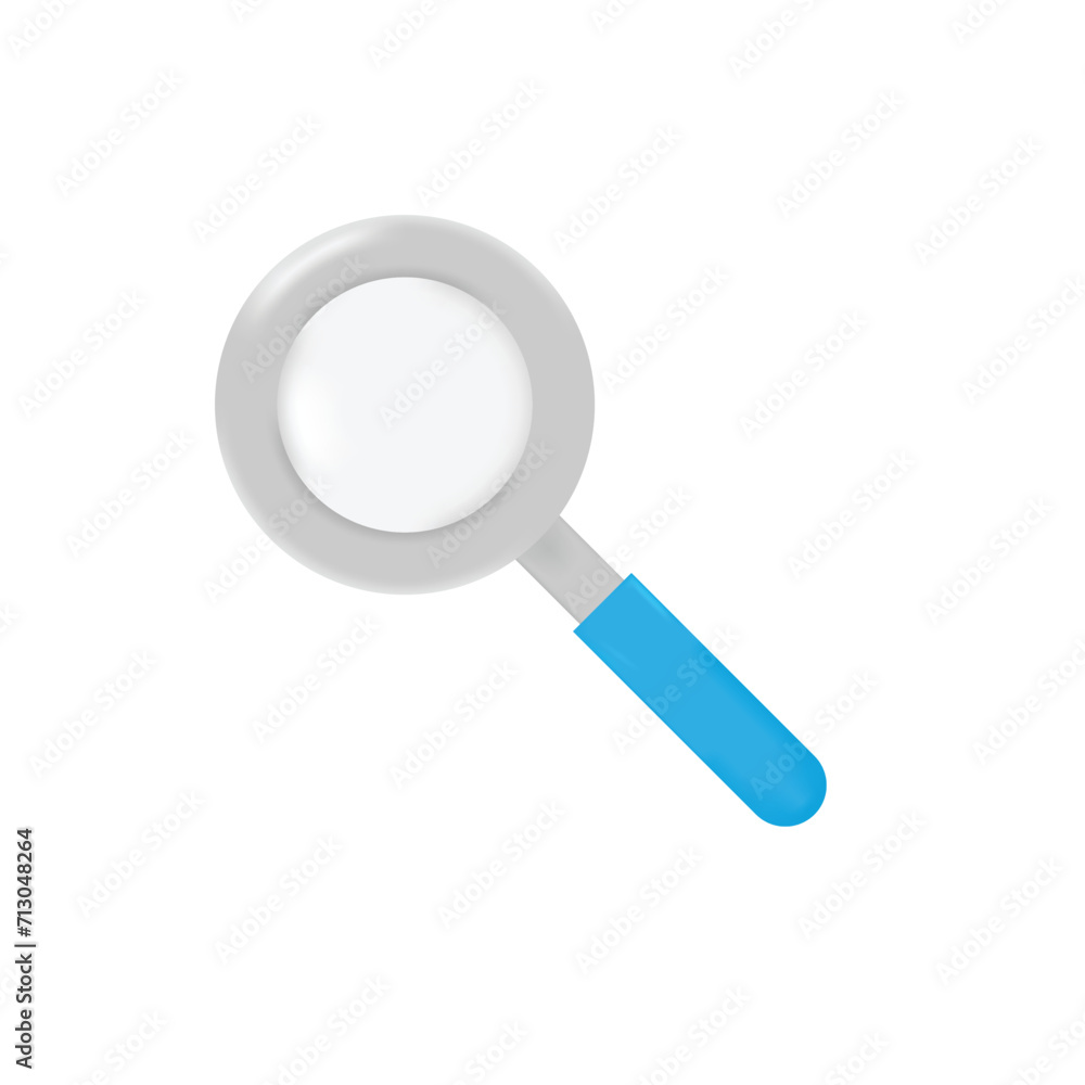 3d icon magnifying glass isolated on white background 3d icon magnifying glass isolated on white background