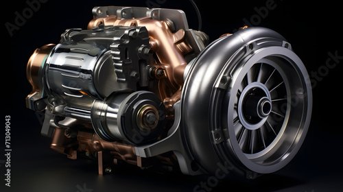 Car turbocharger. Auto parts