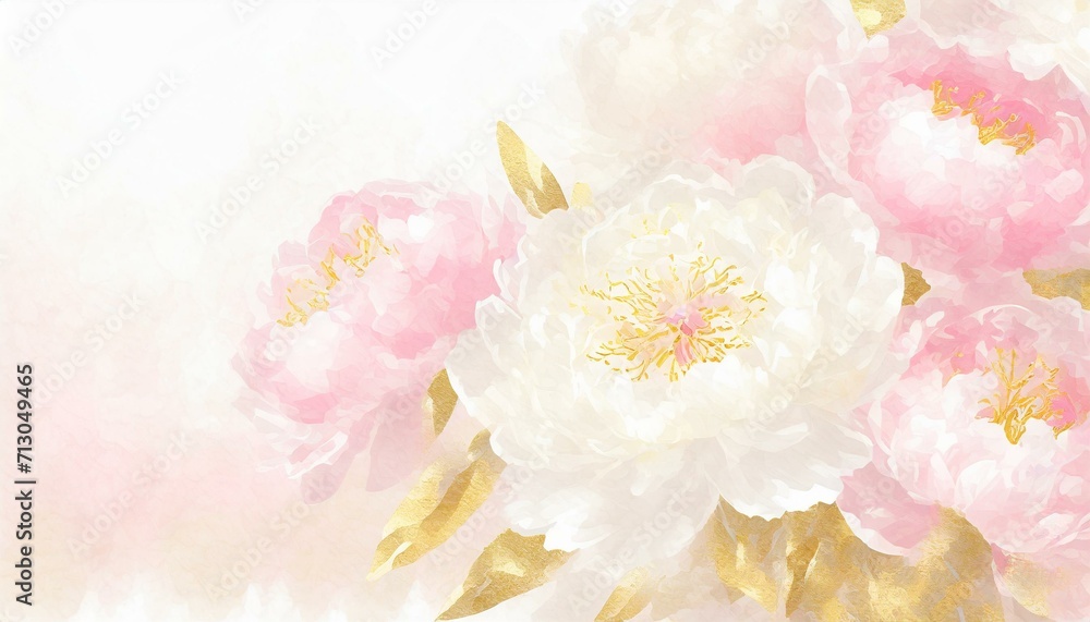 優しくふんわりとした花の絵