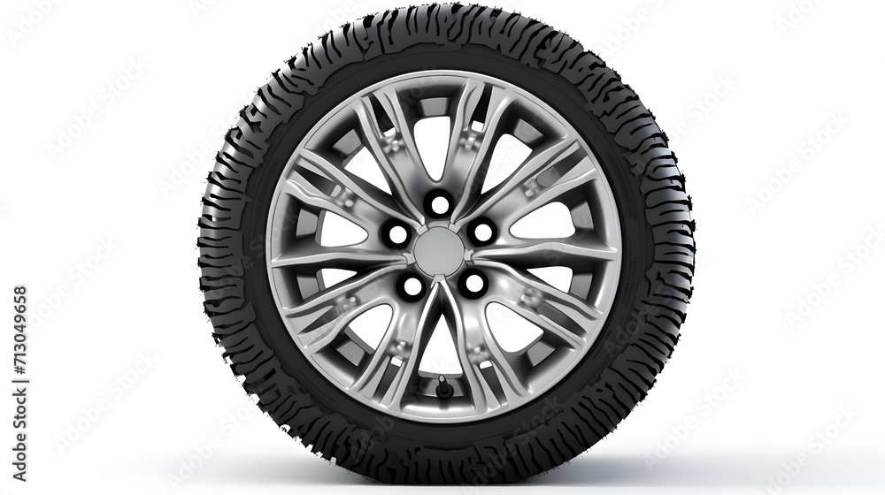 Car wheels in the form of snowflakes snow tires