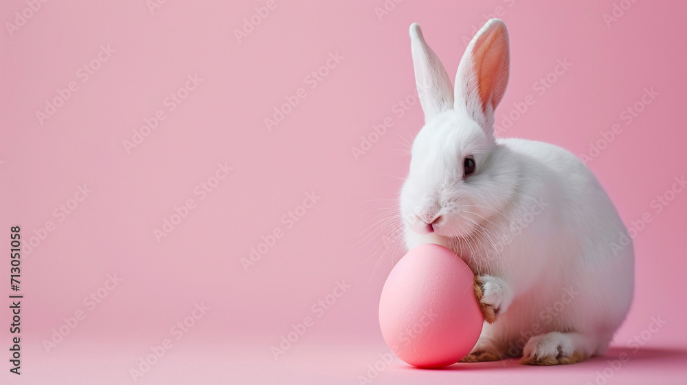 Cute Easter bunny with Easter eggs. Cute Easter bunny with Easter eggs.