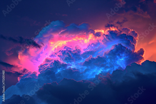 colorful cloud and lightning © ananda