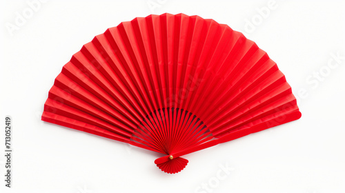 Red Chinese paper folding fan