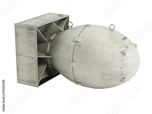 Tableau sur toile Vintage atomic bomb isolated on transparent background