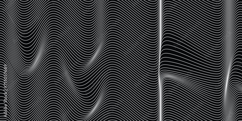Abstract curved wavy lines pattern vector illustration.