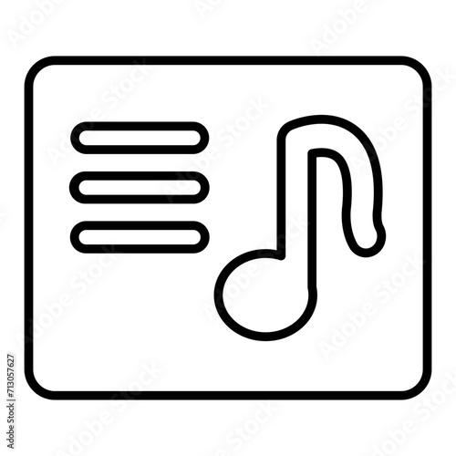   Picnic Playlist line icon