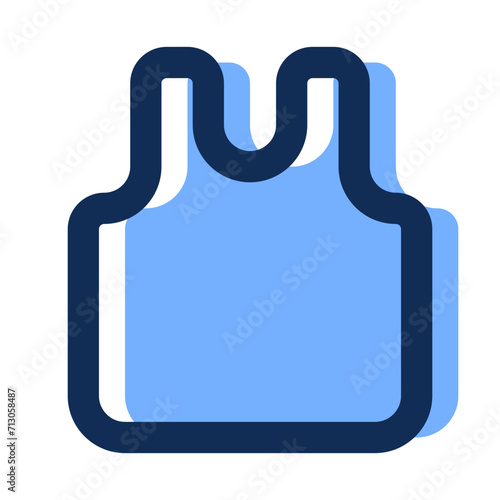 sleeveless shirt filled line icon