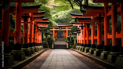 Fushimi Inari Shrine gate Shinto shrine in southern photo