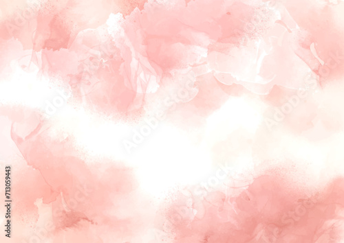 Fototapeta Naklejka Na Ścianę i Meble -  Elegant hand painted pastel pink alcohol ink background design