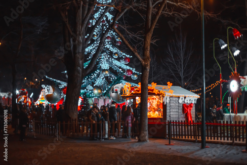  Villaggio delle Meraviglie. Christmas Village a Milano, Italia 03.01.2024 photo