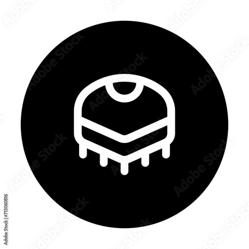 poncho line circular icon