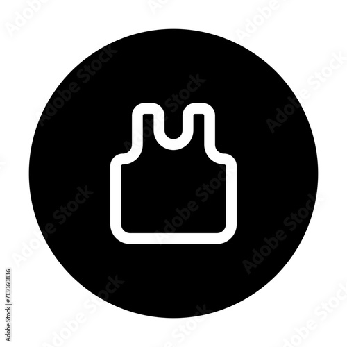 sleeveless shirt line circular icon