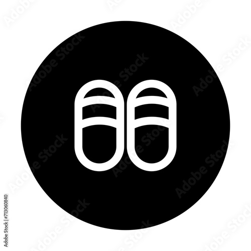 slippers line circular icon